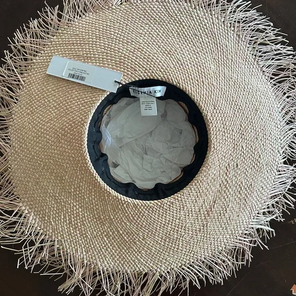 Eugenia Kim Natural Frayed Edge Straw Sun Hat - Picture 3 of 7